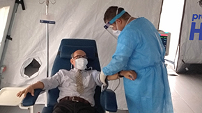 Doctors in Colombia practice infectious disease containment