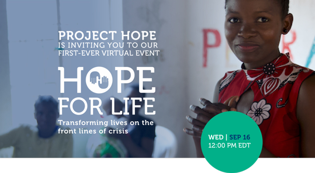 Join us at Project HOPE's first virutal event