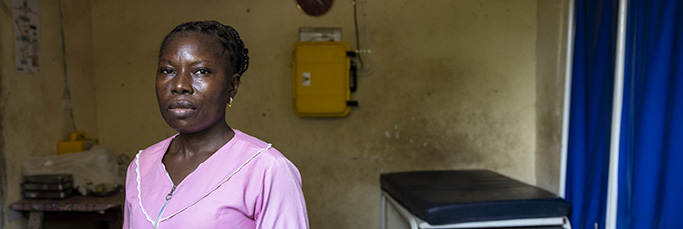 Photograph of a nurse in Sierra Leone.