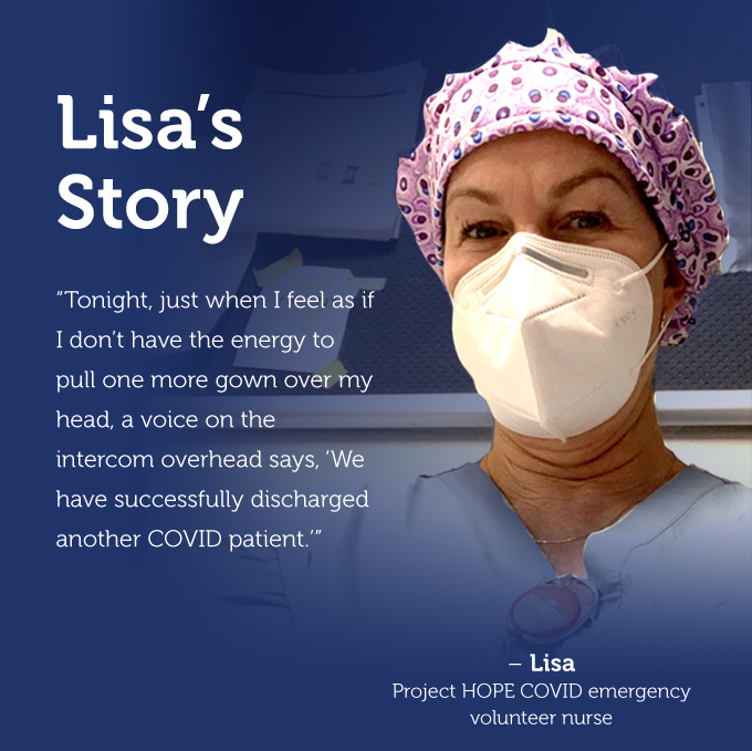 Lisa, Project HOPE COVID emergency volunteer nurse